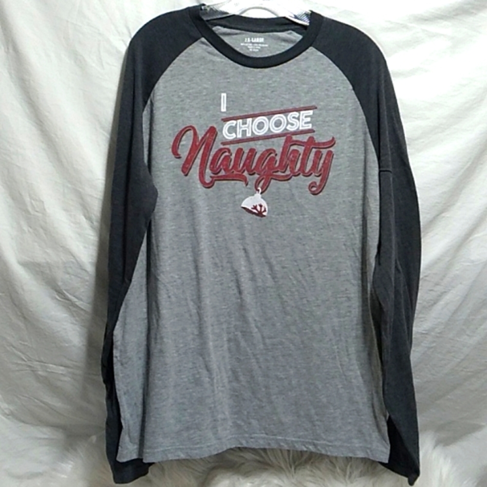 SALE! NWOT I Choose Naughty Christmas Shirt Sz.2X Never Worn Unisex (X-56)